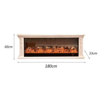Ivory Electric Fireplace Mantel TV Stand