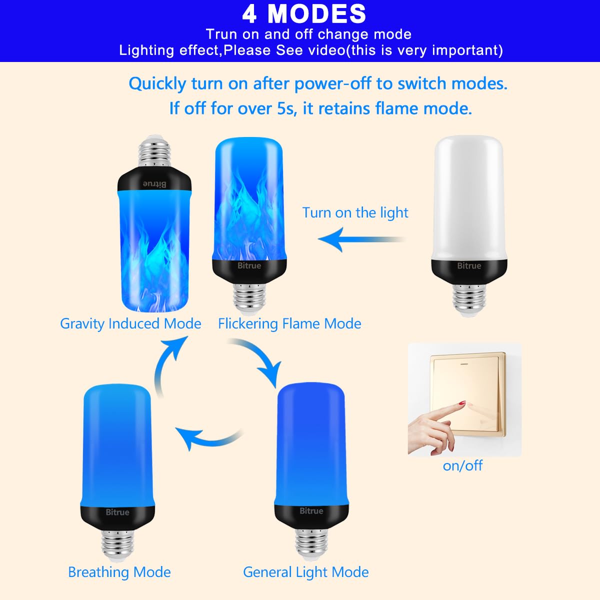 LED Flame Effect Light Bulbs