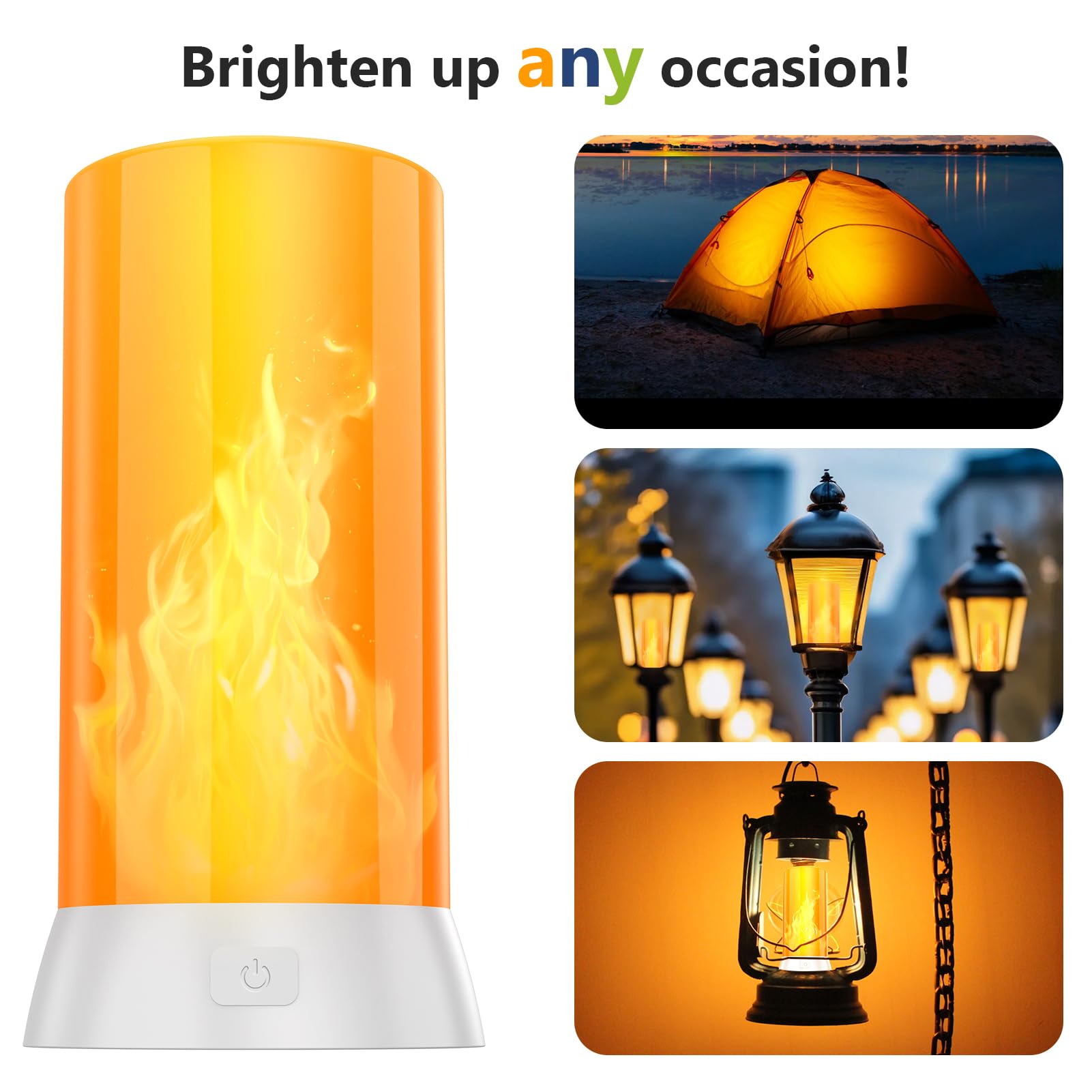 Rechargeable LED Flame Lamps 2-Pack