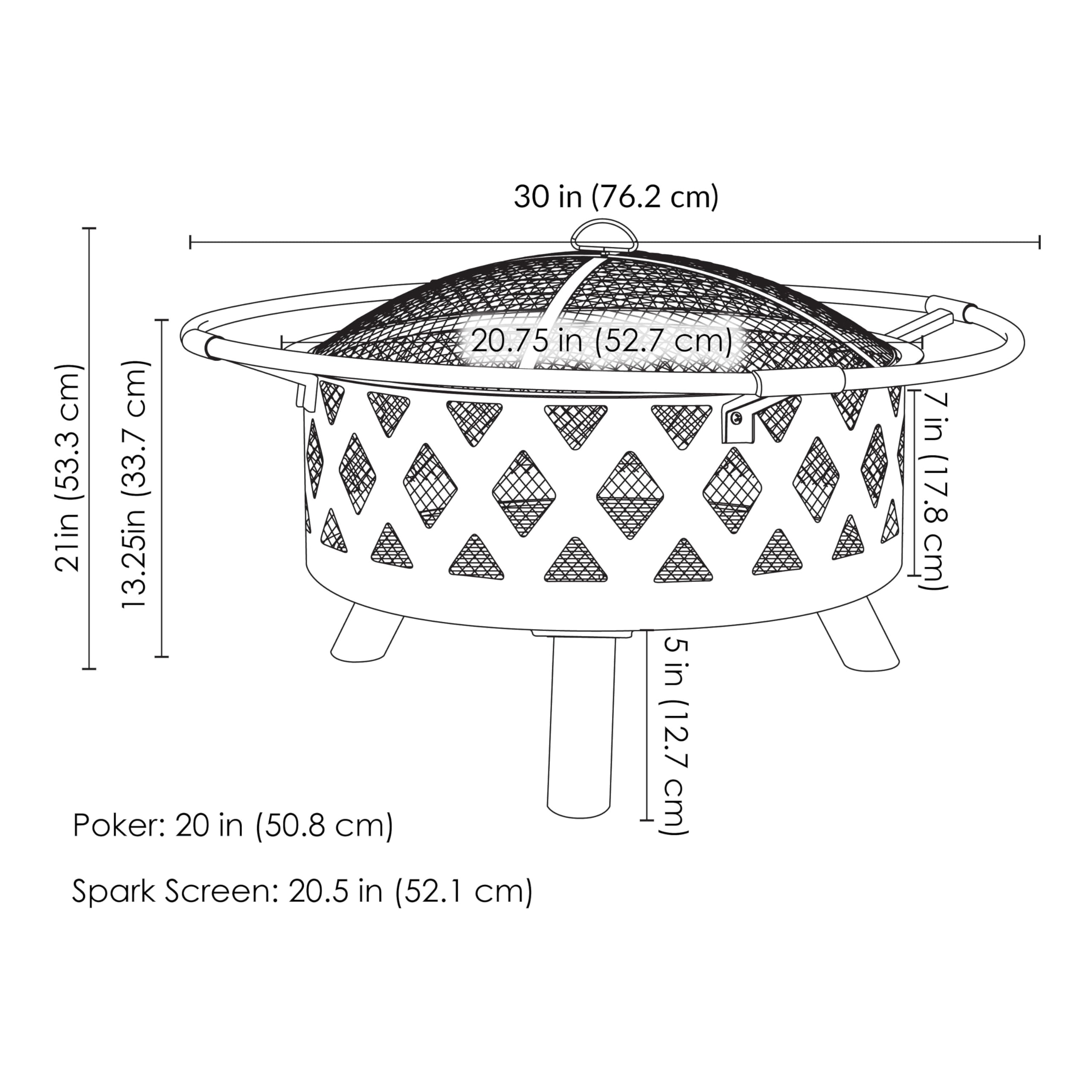 Crossweave Wood Burning Fire Pit