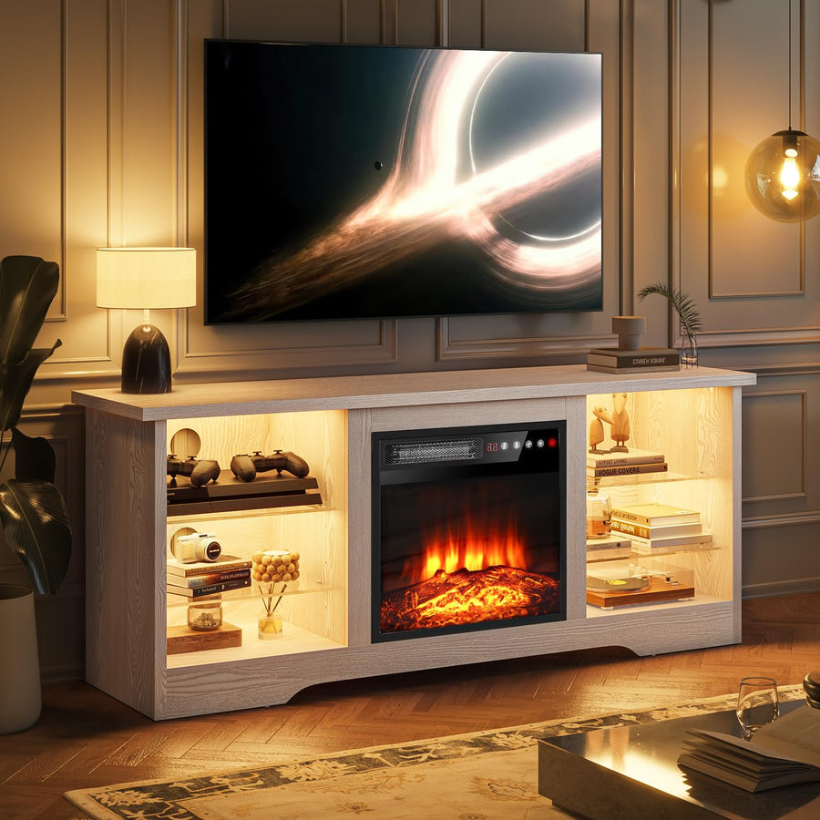 VITESSE tv Stand with Fireplace
