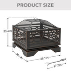 Square Wood Burning Fire Pit