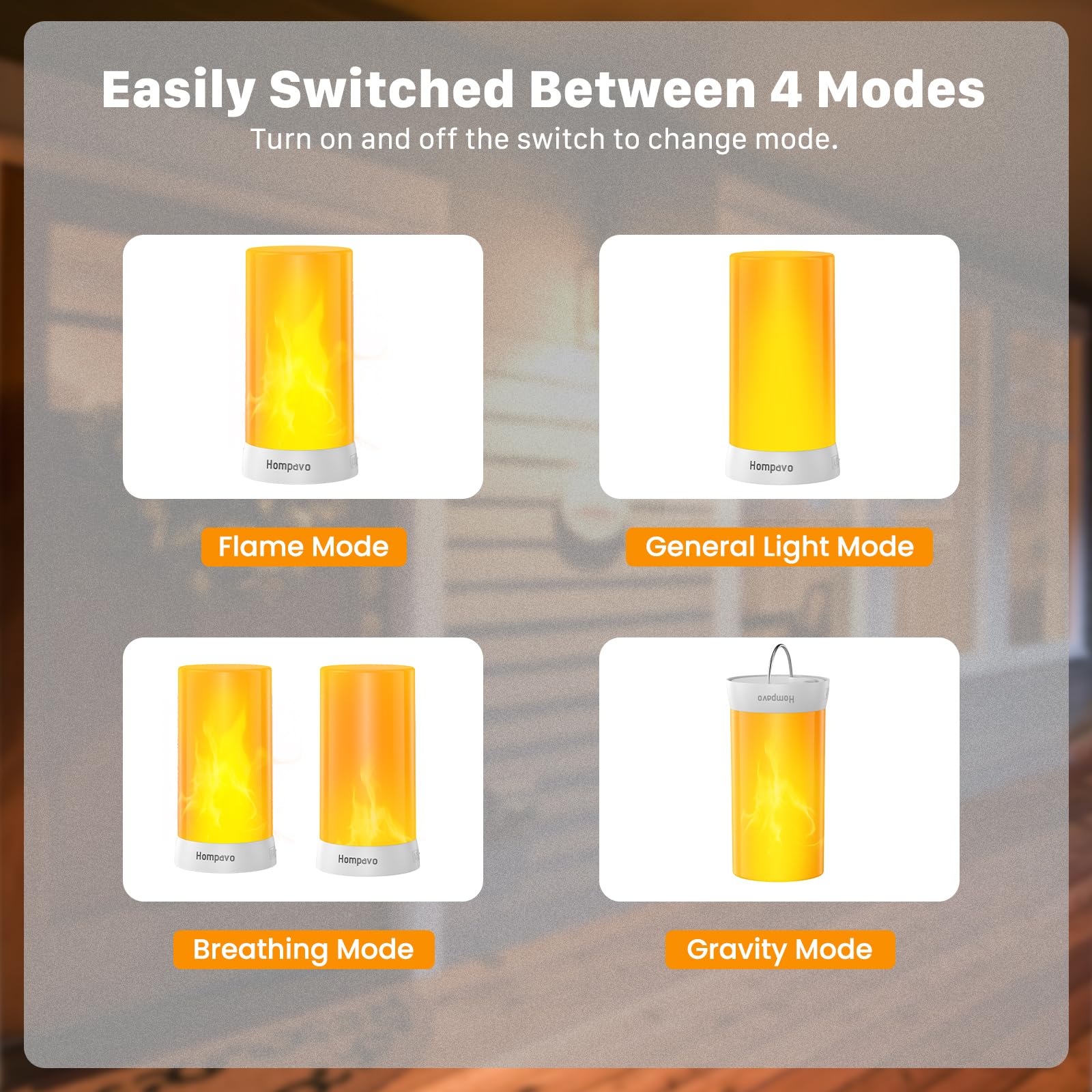 Rechargeable LED Flame Candles