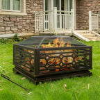 Square Wood Burning Fire Pit