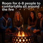 Crossweave Wood Burning Fire Pit