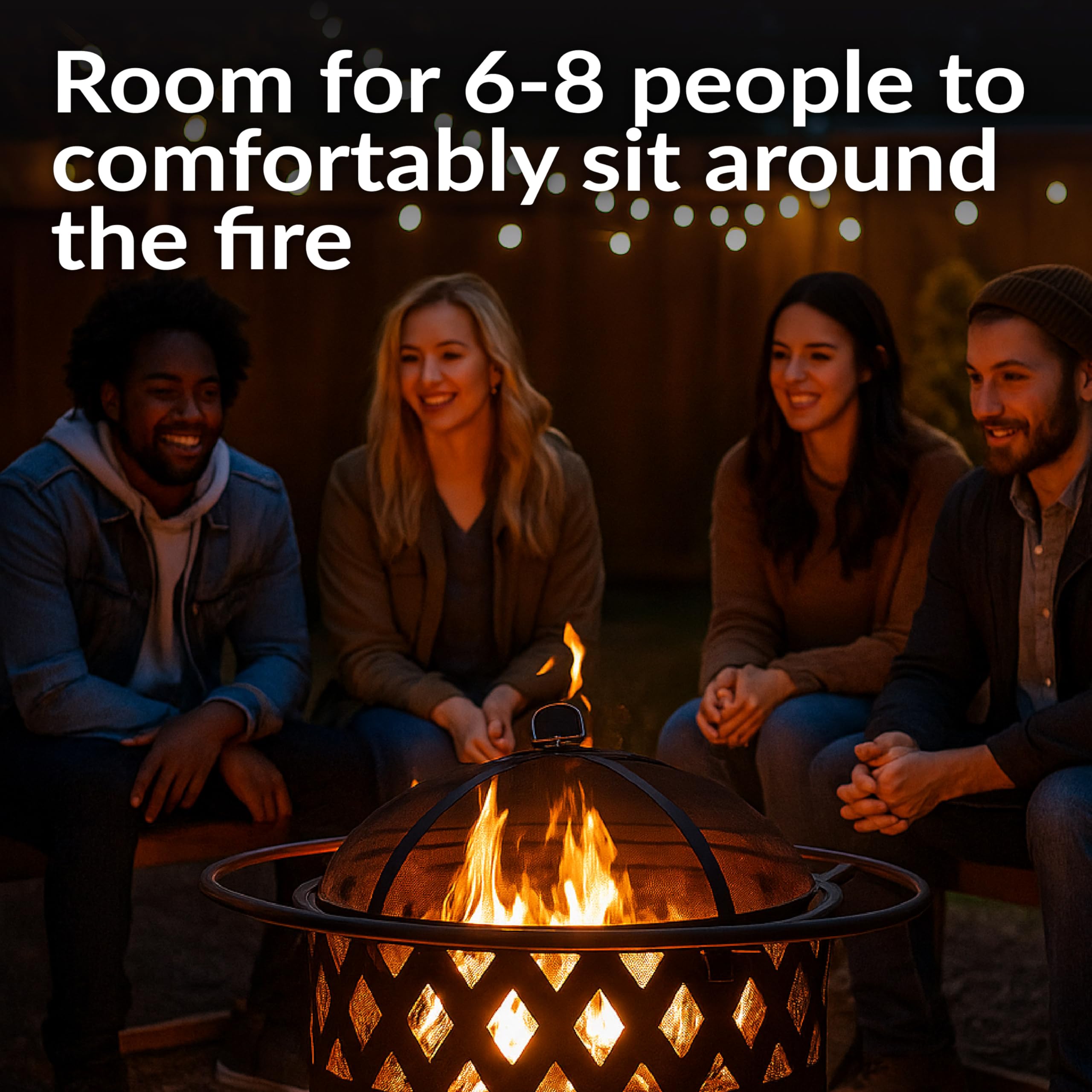Crossweave Wood Burning Fire Pit