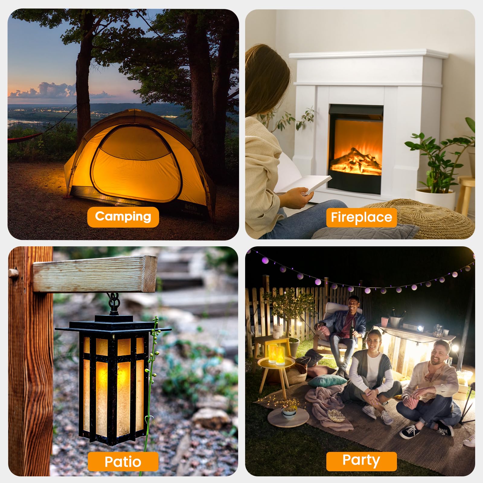 Rechargeable LED Flame Candles