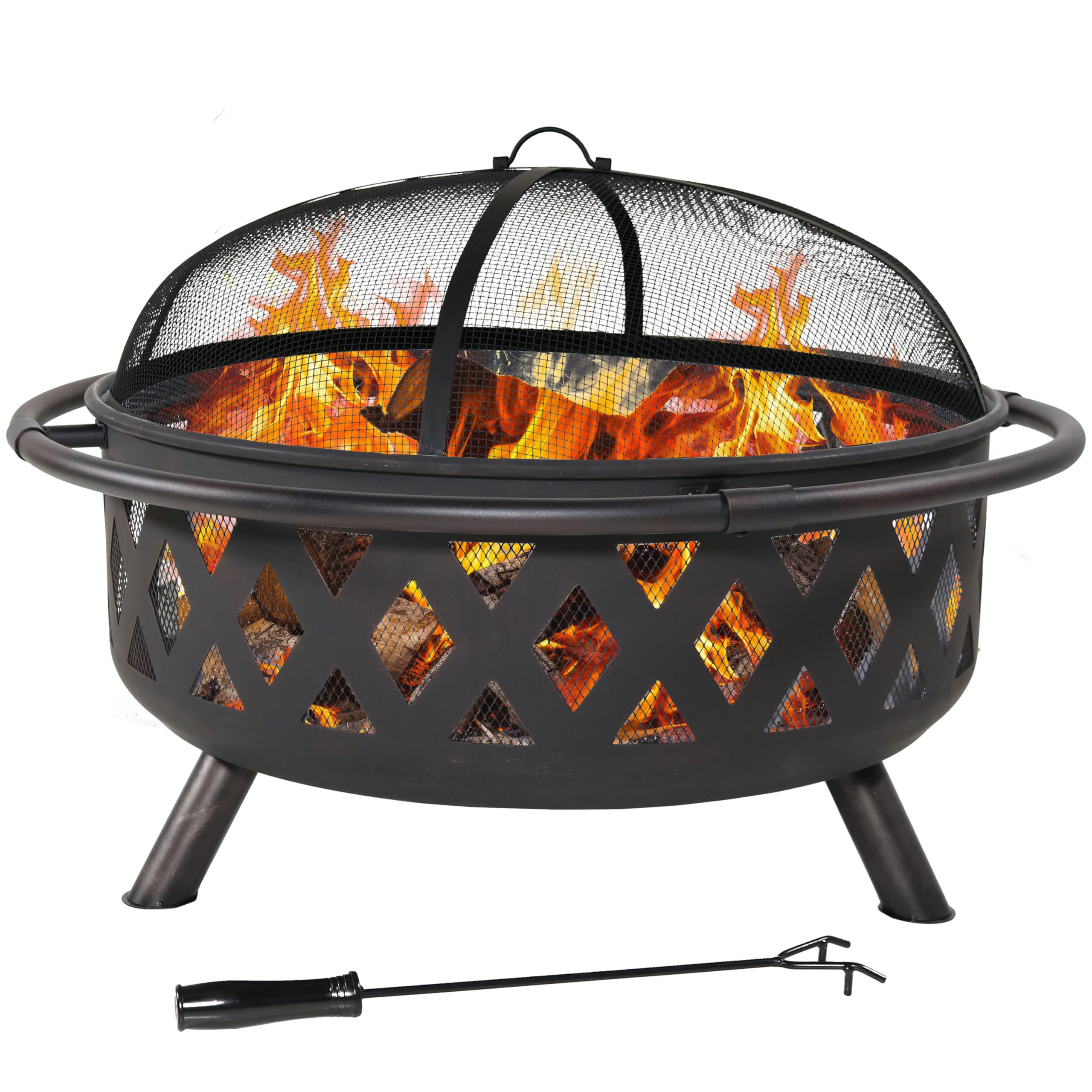 Crossweave Wood Burning Fire Pit