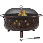 Crossweave Wood Burning Fire Pit