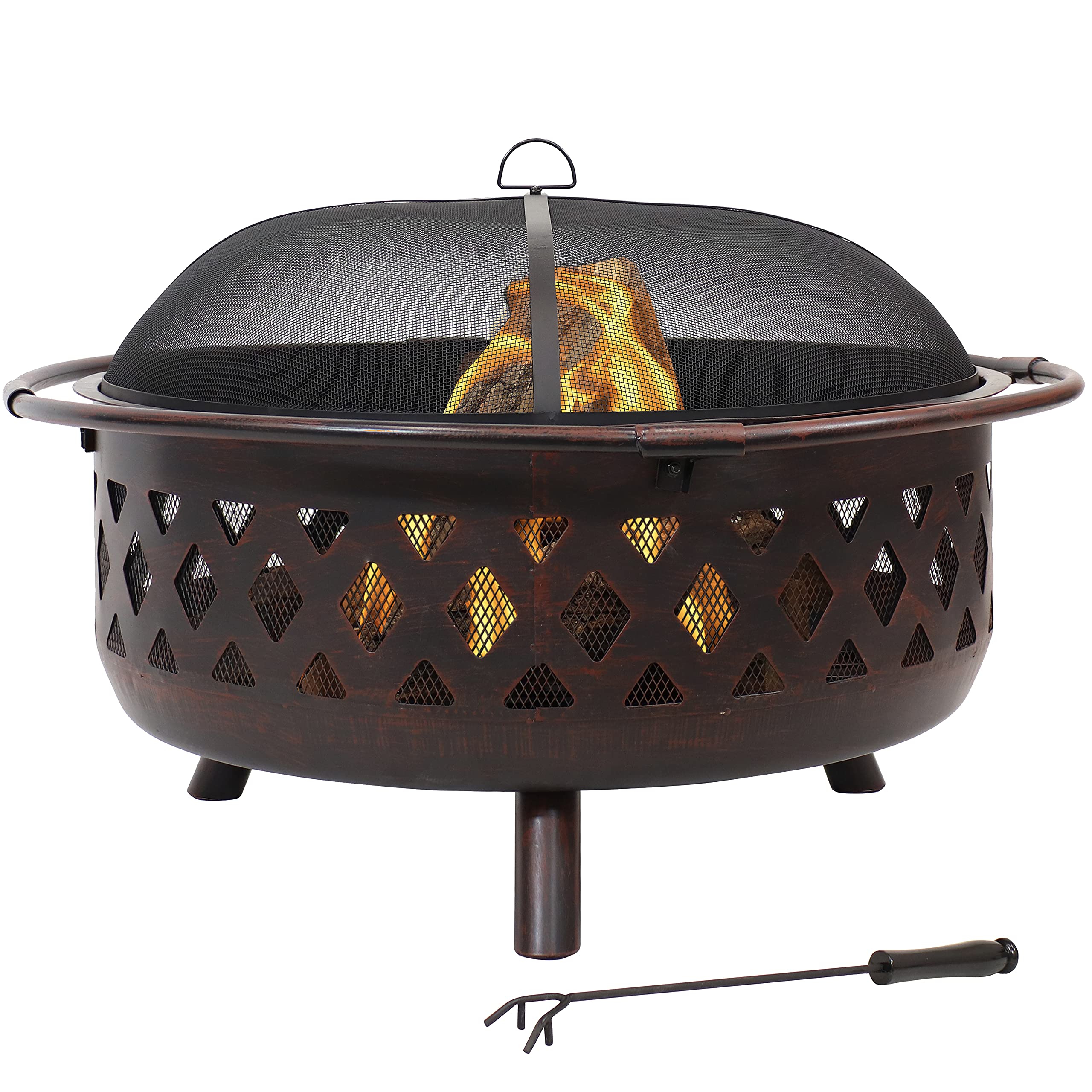 Crossweave Wood Burning Fire Pit