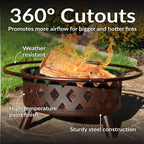 Crossweave Wood Burning Fire Pit