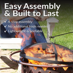 Crossweave Wood Burning Fire Pit