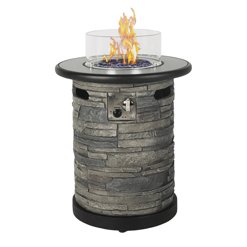 Round Propane Fire Pit Table 40000 BTU