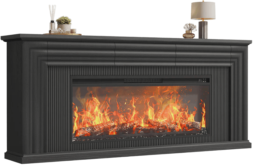 70 Inch Fireplace TV Stand with Drawers